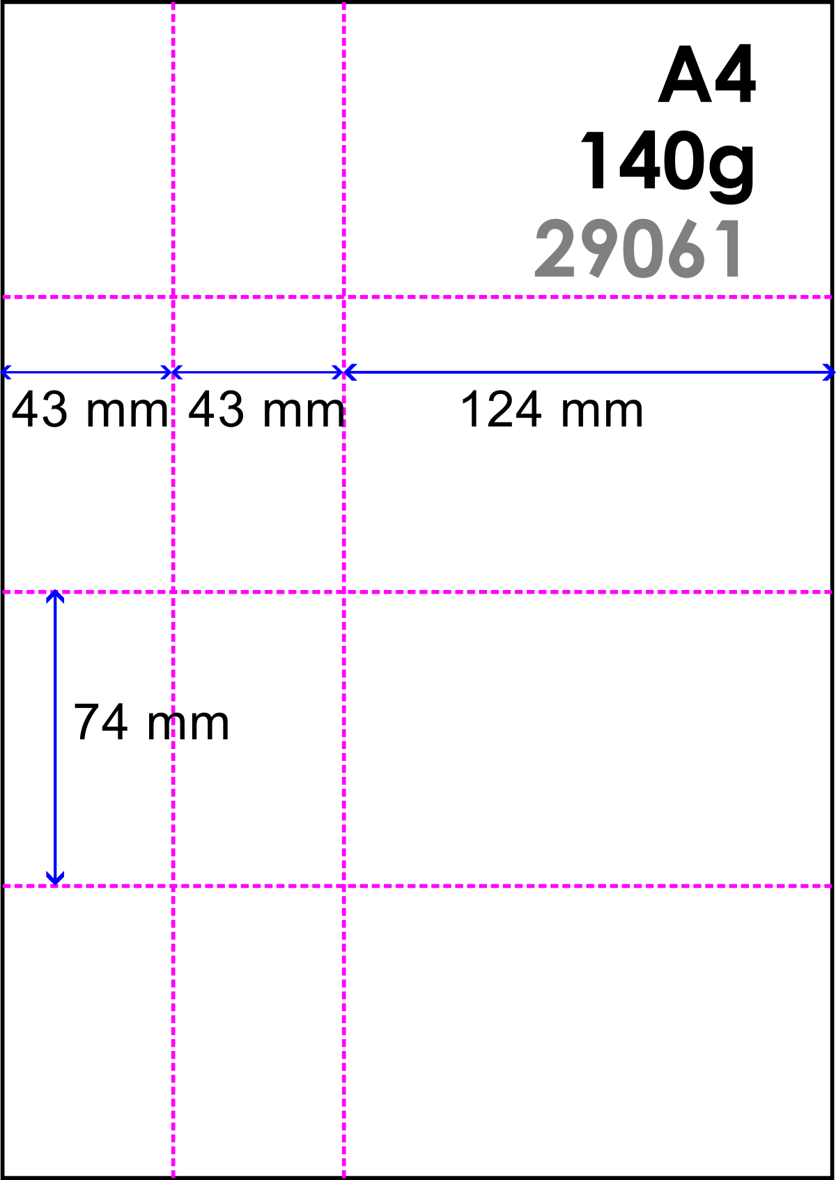 business support solutions blank perforated a4 card 4 tickets per