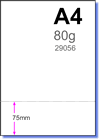 A4 80g with 75mm micro-perforation