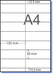 Perforated paper 14 tabs per page