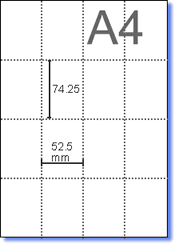 Perforated paper 14 labels per page