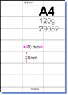 21 shelf edge perforated tickets per A4 sheet