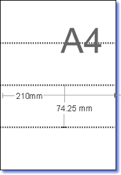 Perforated compliment slips 4 per page