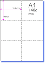 Perforated paper 6 tickets per page