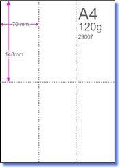 Per. paper 6 tickets of 70x148mm