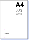 A4 80g with 75mm micro-perforation