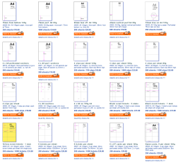 selection of perforated A4 sheets